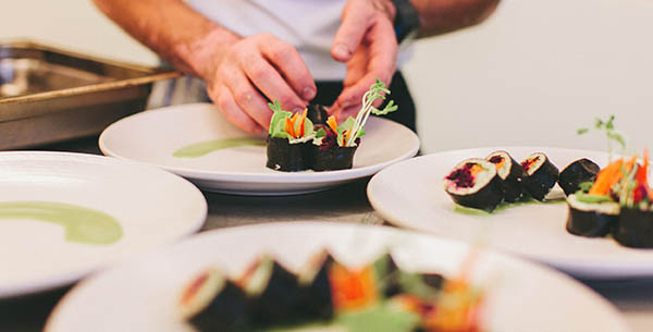 food preparation at a wellness resort