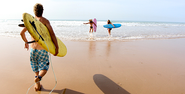 Surfing at Paradis Plage Morocco