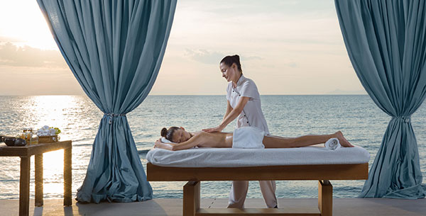 Beach massage at Divani