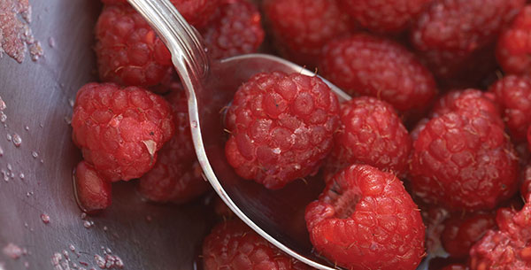 Antioxidant-rich raspberries