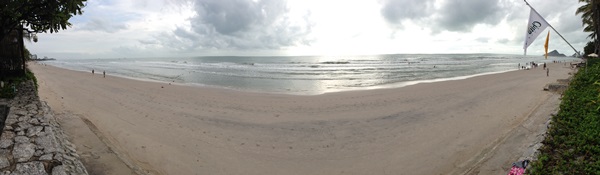 A panoramic view of the beach at Chiva Som