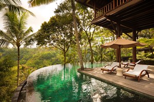 An infinity pool at The Como Shambhala Estate in Bali