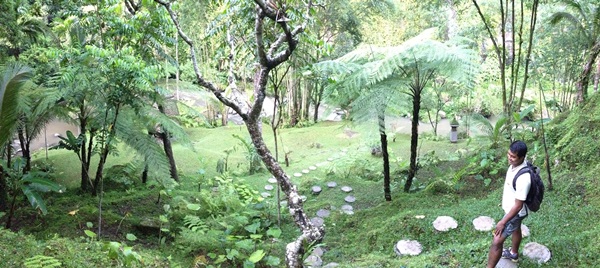 Adam exploring the grounds at Grayshott Spa 