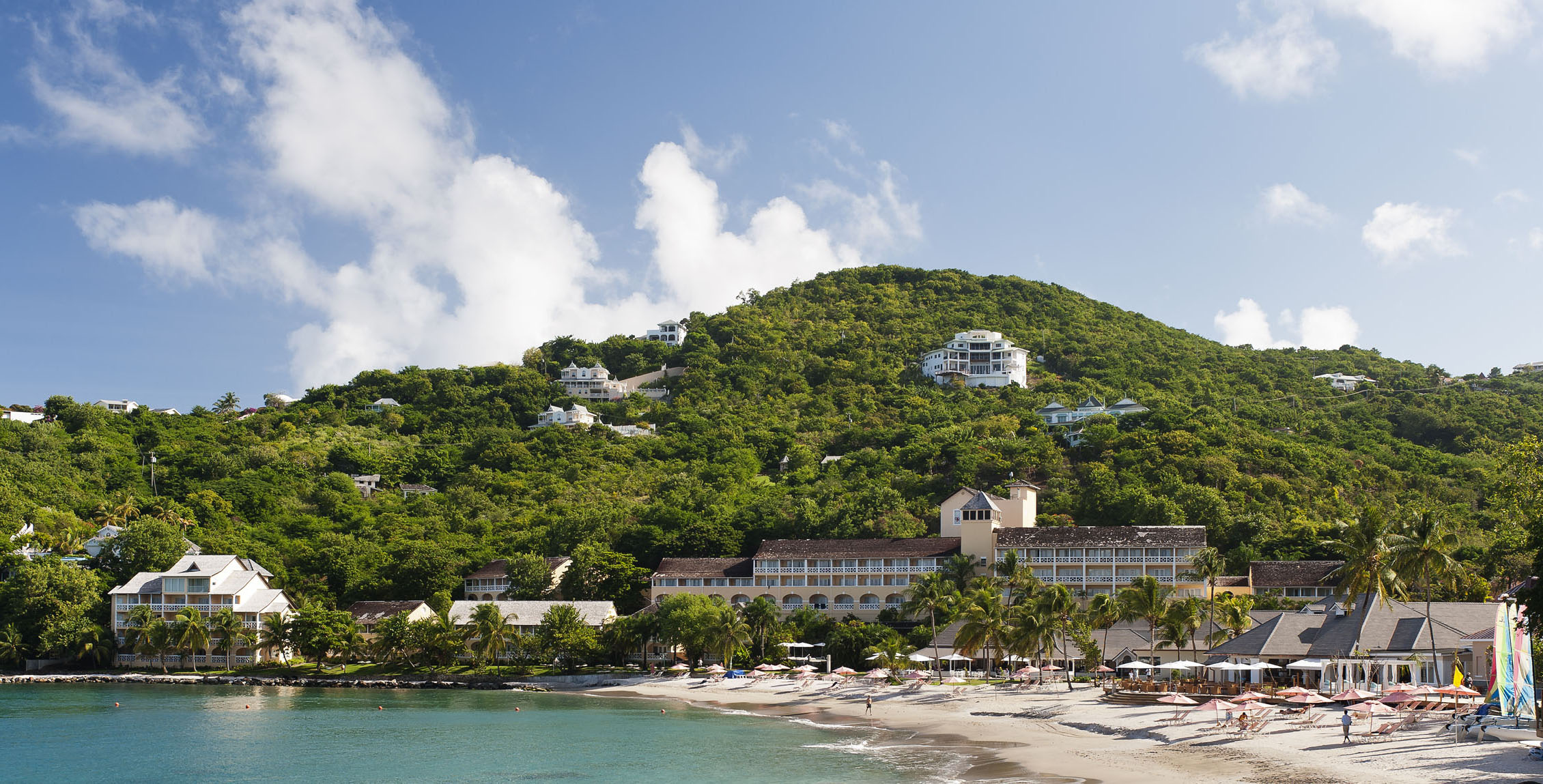 Hotel resort in the mountain hugged by the sea