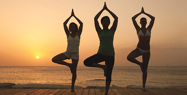 Yoga in the sunset