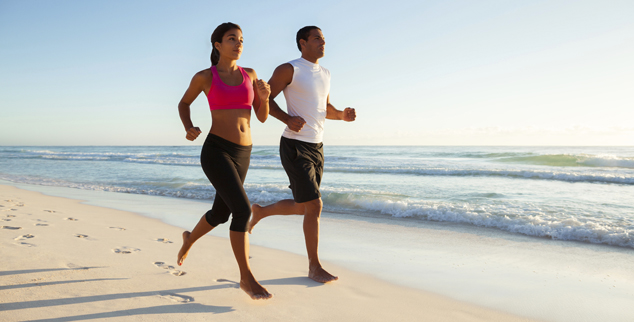 beach jogging