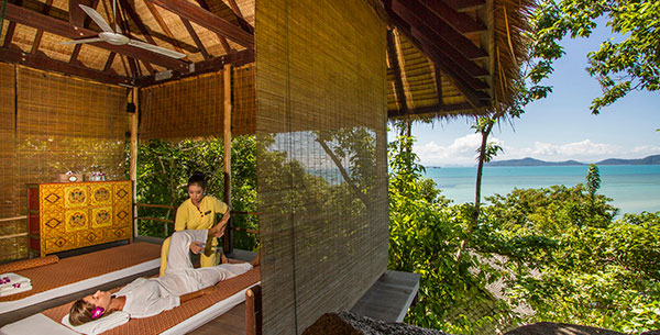 Outdoor spa treatment at Kamalaya in Thailand