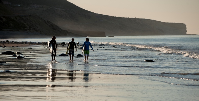 Surfers at Paradis Plage 