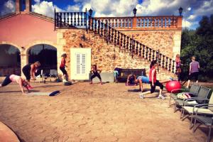 Circuit training by the pool