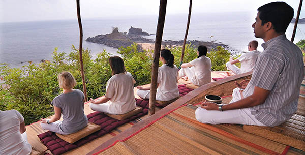 yoga outlooking views