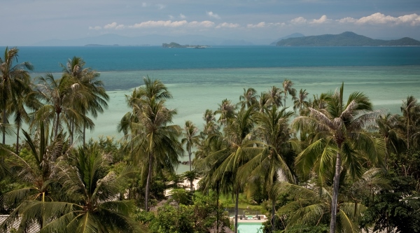 A view of the ocean at kamalaya in Koh Samui, Thailand