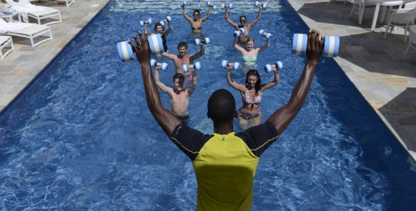 An Aquafit class on The Body Holiday