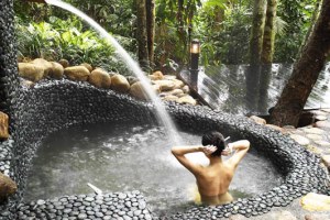 Outdoor bath at The Chateau