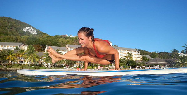 Paddle board yoga at The BodyHoliday