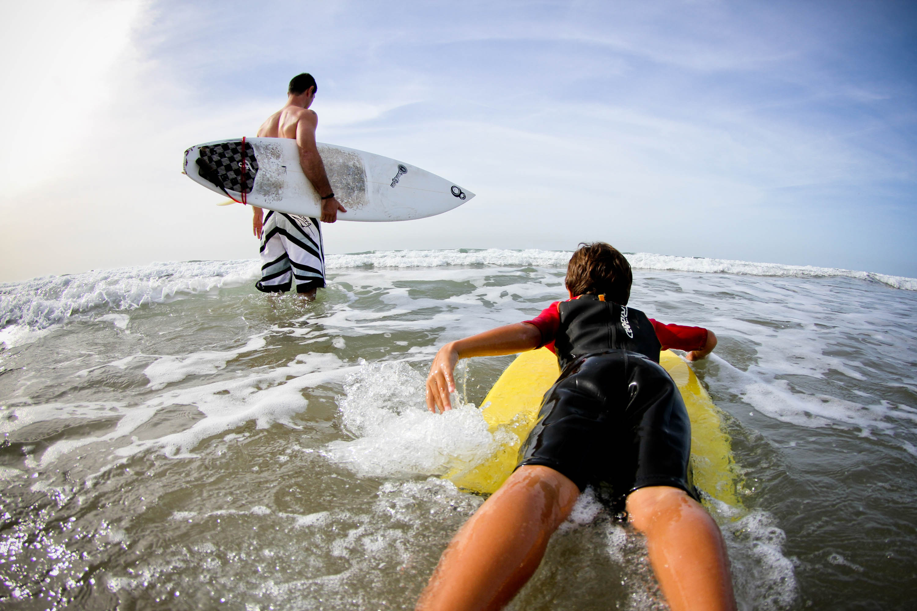 Surfing at Paradis Plage