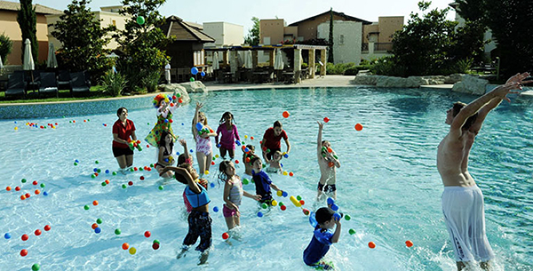 The Pirates Village entertains the kids with water games at Aphrodite Hills