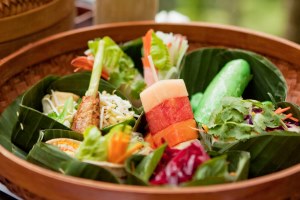 Healthy salad on holiday