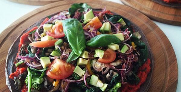 raw pizza at Sianji Well-being Resort in Turkey