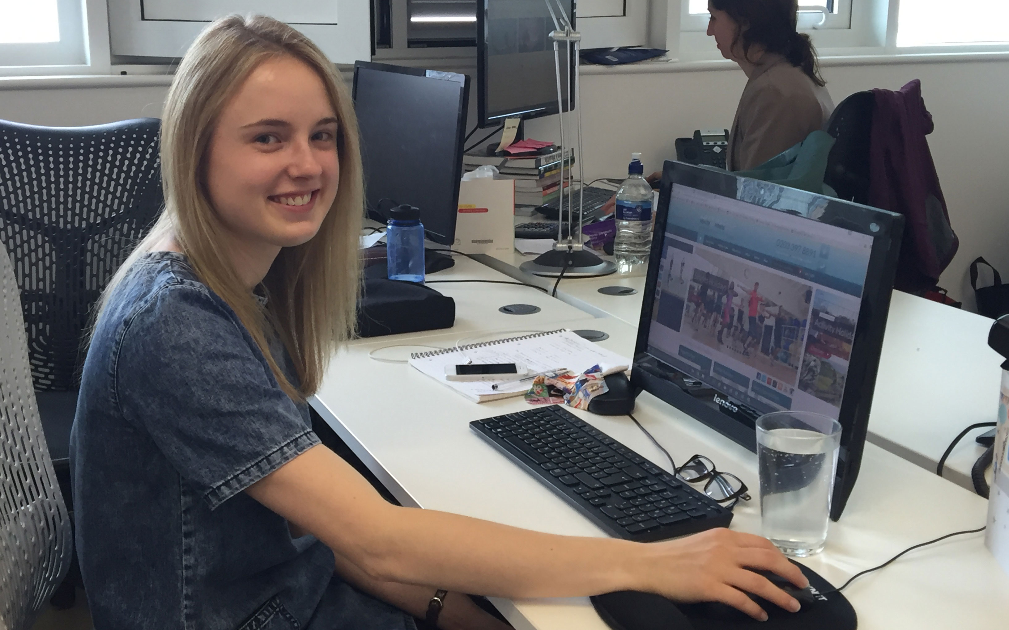 Hannah at health and fitness travel desk