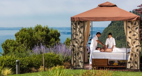 Lefay resort gazebo massage