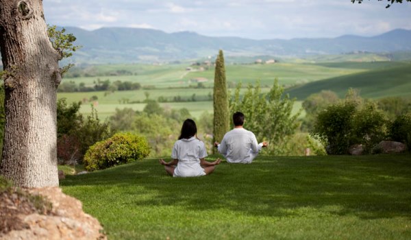 Meditation in the countryside at Adler Thermae