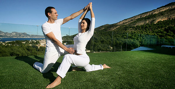 Yoga tuition on holiday at SHA Wellness Clinic