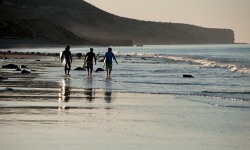 Surfing at Paradis Plage in Morocco