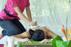 Pressure point massage at Absolute Sanctuary, Koh Samui. Thailand