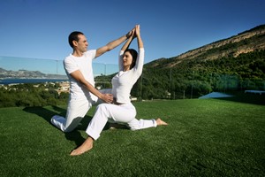 SHA one-to-one yoga outdoors
