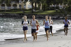 Running on the beach at The BodyHoliday