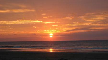 sunset at the equator