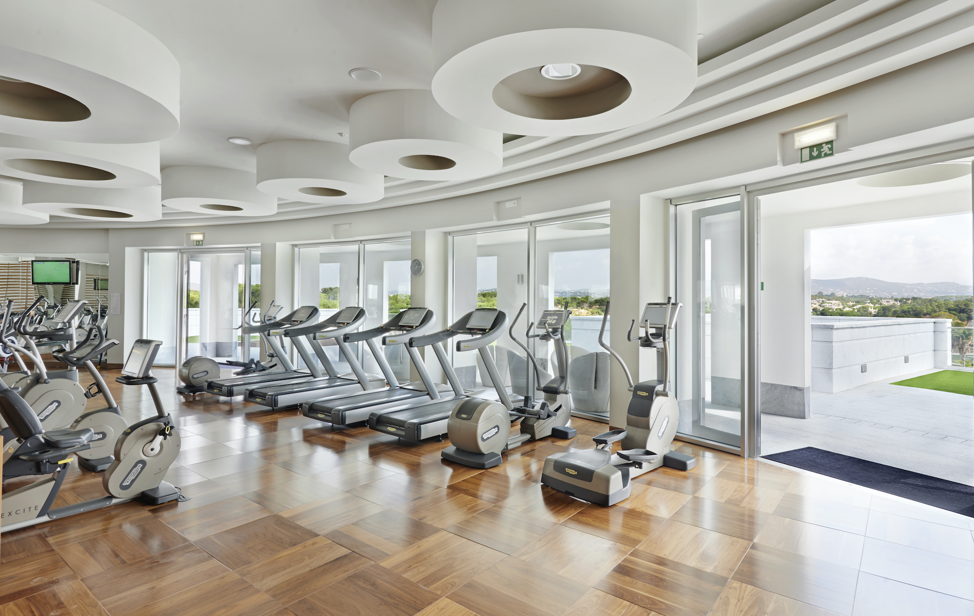 Modern state of the art gym at Conrad Algarve in Portugal