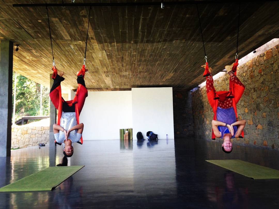 Aerial Yoga at Santani Wellness Resort and Spa in Sri Lanka