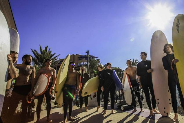 Surfing at Paradis Plage