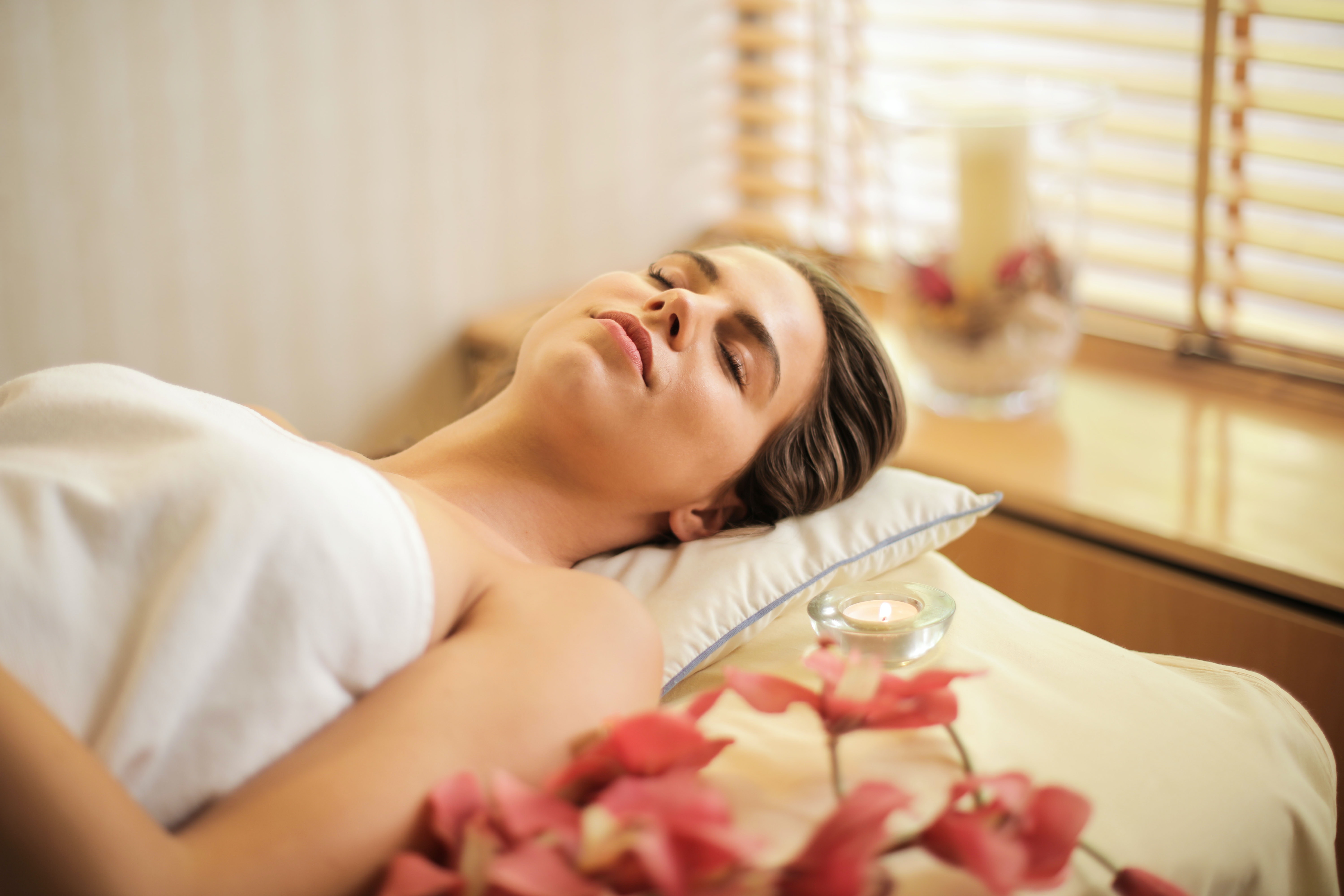 woman relaxing at the spa