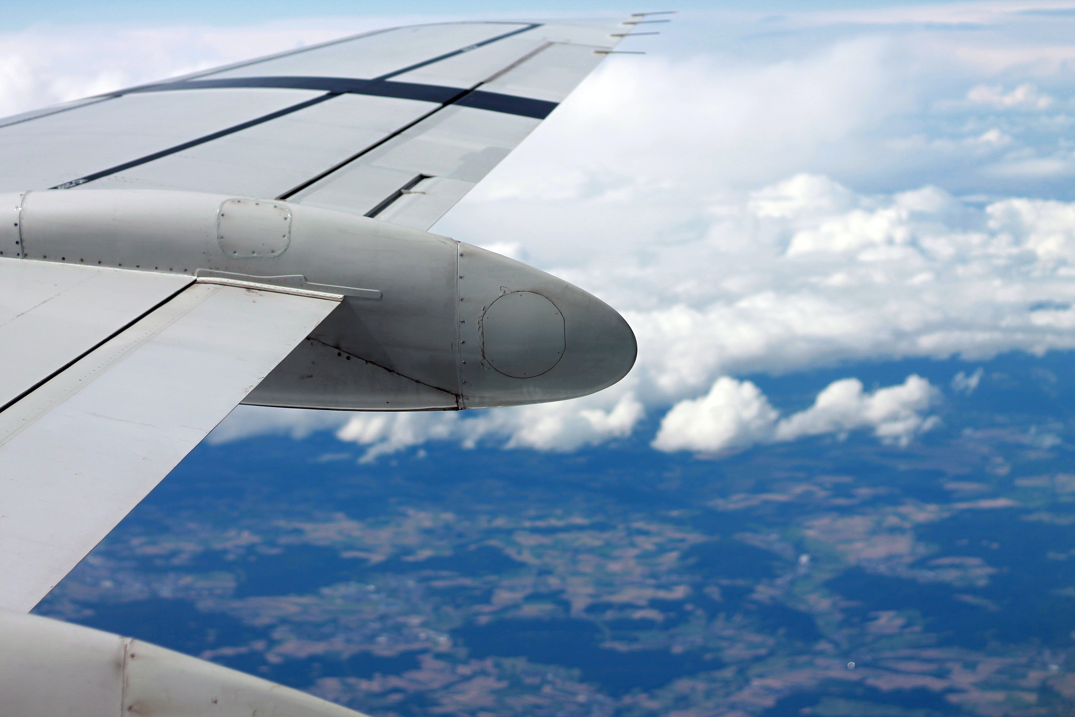 The view outside a plane window