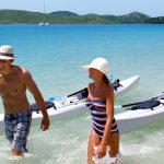 couple kayaking in australia