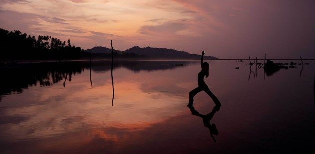 Samahita Retreat Beach Sunset Yoga Pose Blog Header