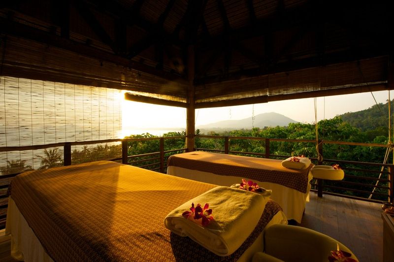Open air treatment room at Kamalaya
