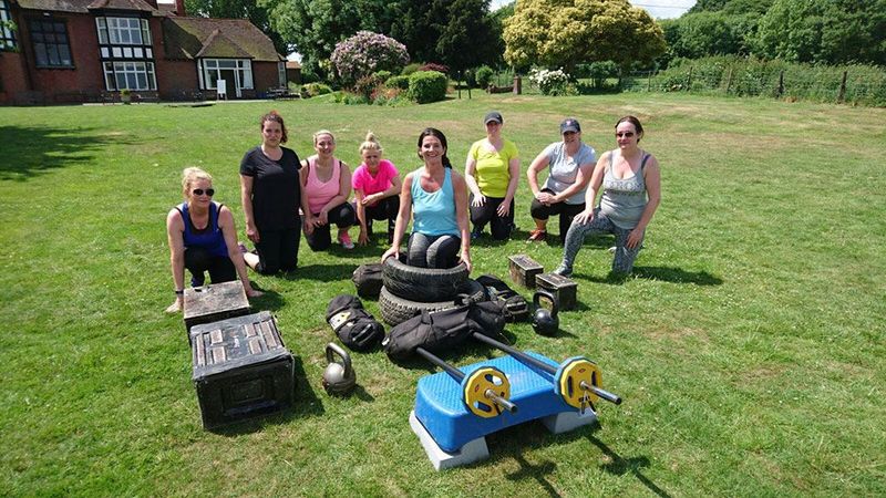 GI Jane bootcamp photo with the staff