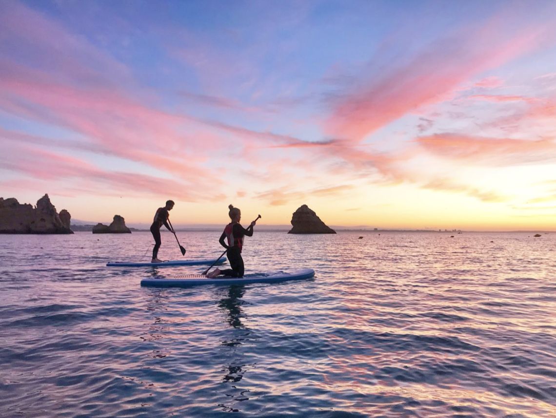 Paddleboarding at Workout Away Portugal