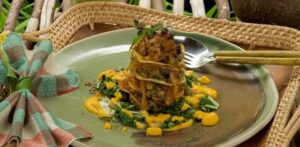 Crispy Potato Napoleon by the Farm at San Benito