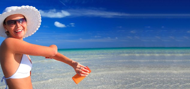 Applying Sun Tan Location on Holiday
