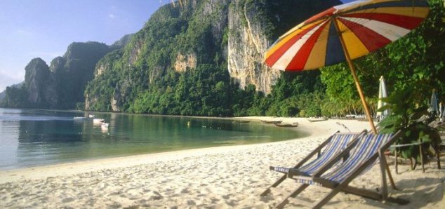 Relaxing by the Beach