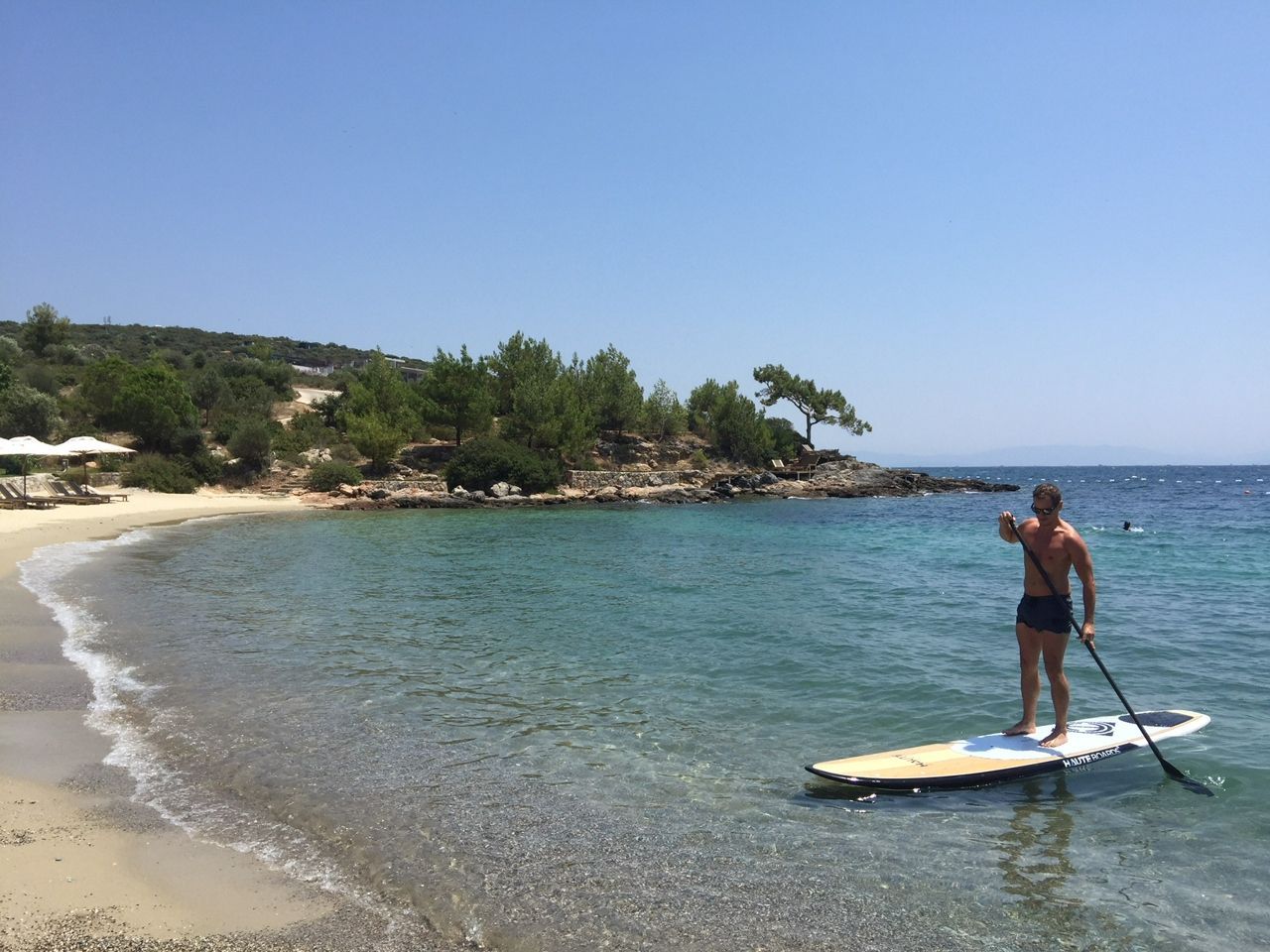 Paul Joseph stand up paddleboarding at Six Senses Kaplankaya