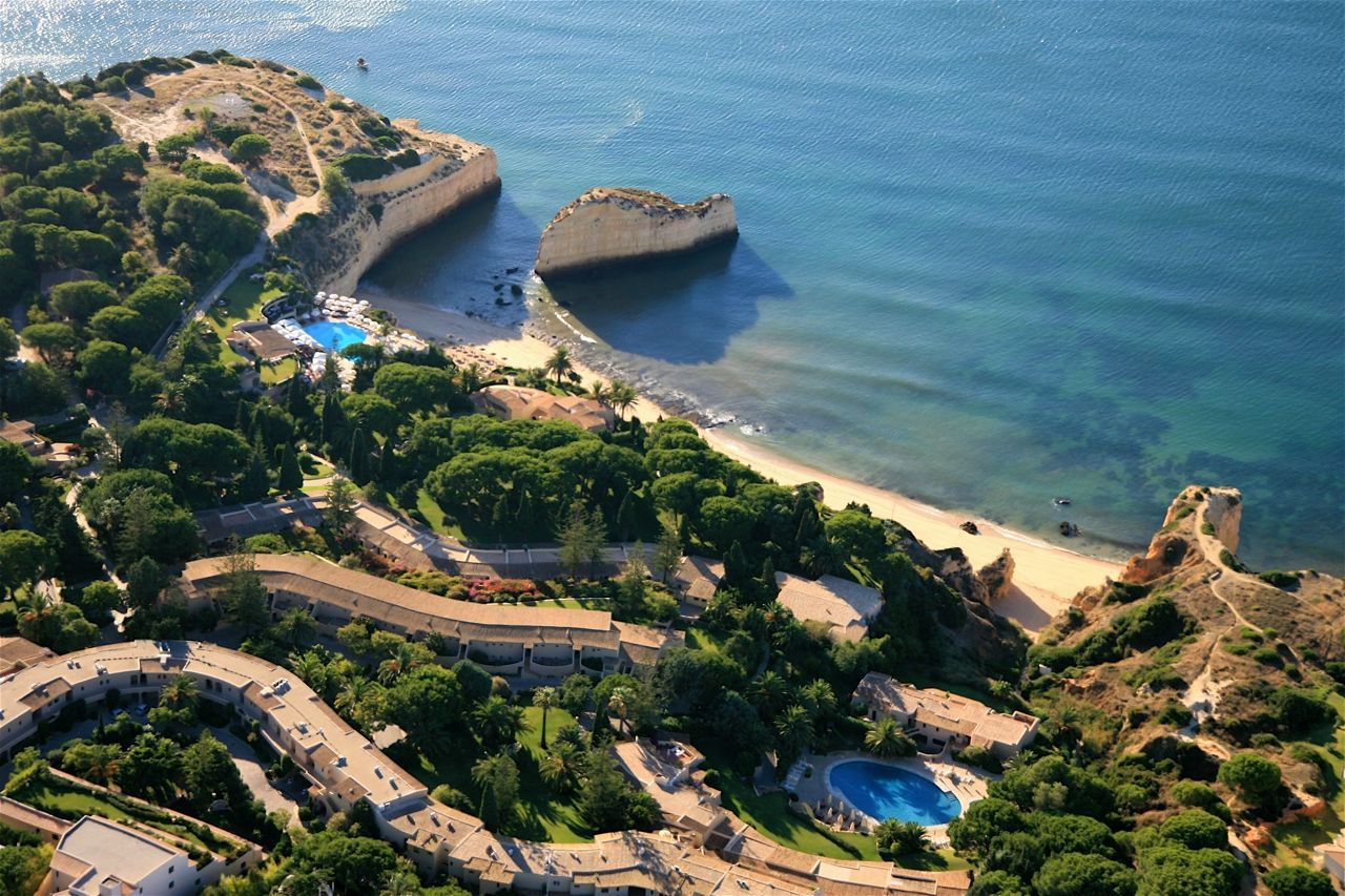 Aerial view of Longevity Thalassa and Medica Spa in Portugal's Algarve region