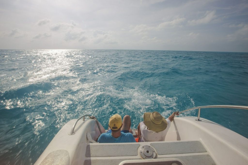 Couple on Catamaran