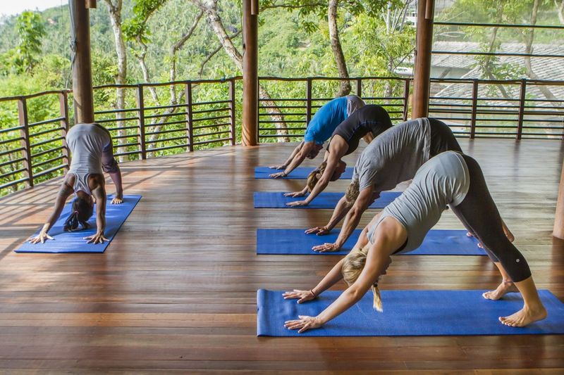 fitness activities on a stress management retreat