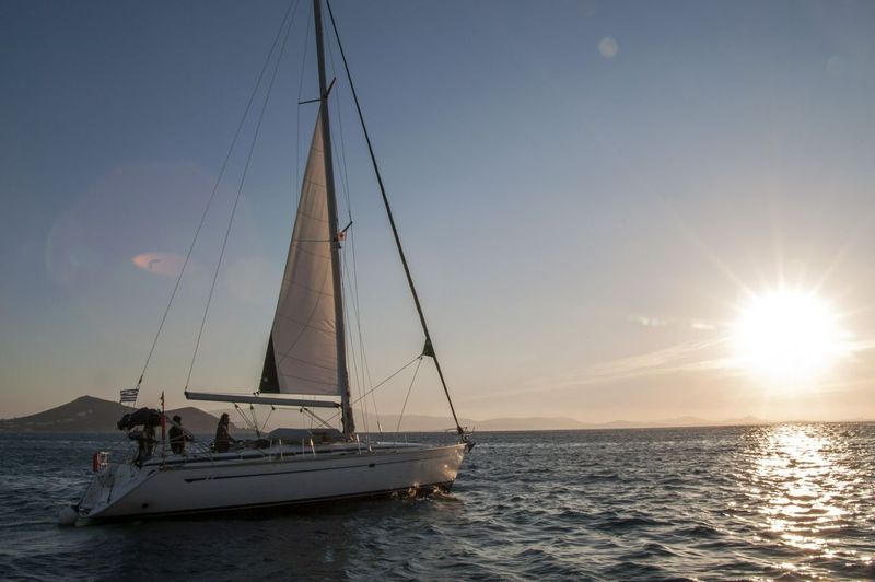 Sailing tour boat around Greece