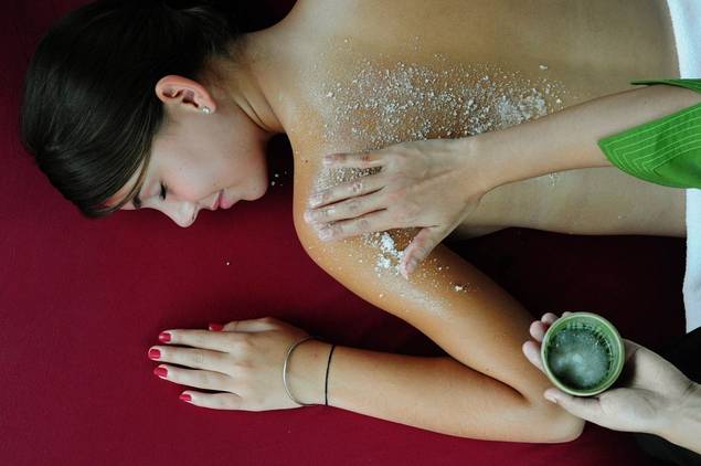 Woman getting a massage at Absolute Sanctuary
